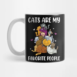 Funny Cats Cute Kittys Kittes: Cats Are My Favourite People Funny Sarcastic Cats Lovers Mug